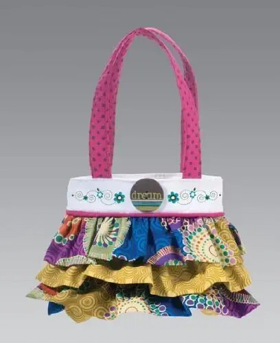 Spiral Ruffle Tote 8 Inches