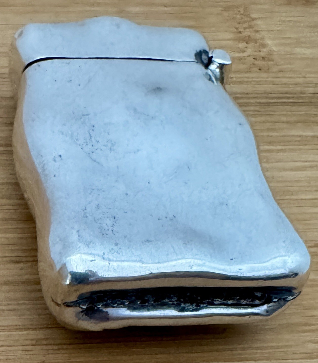 VERY RARE UNGER BROTHERS STERLING MERMAID AND CATFISH MATCH SAFE VESTA C. 1905