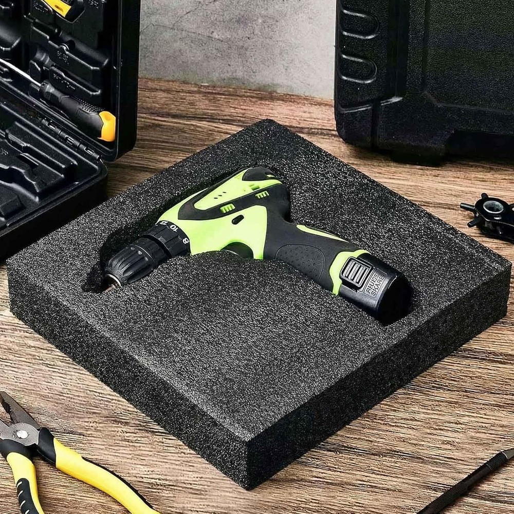 2 Pcs Customizable Polyethylene Foam Packing Inserts for Cases Thick Polyethy...