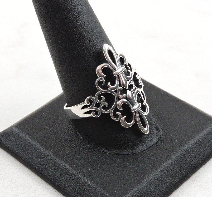 Sterling Silver Fleur-de-lis Ring - Free Gift Packaging