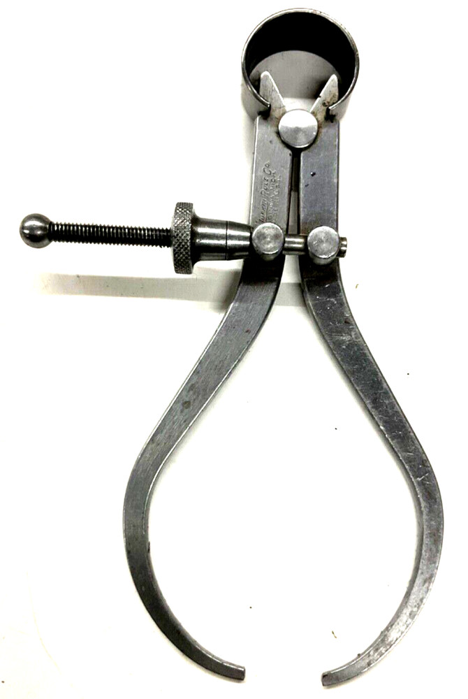 LUFKIN TOOLS 4” SPRING JOINT OUTSIDE CALIPER, FLAT LEG, USA
