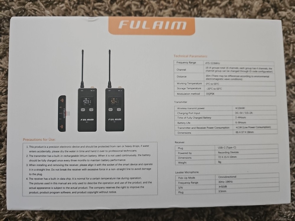 Fulaim VL 1 Wireless Microphone Series