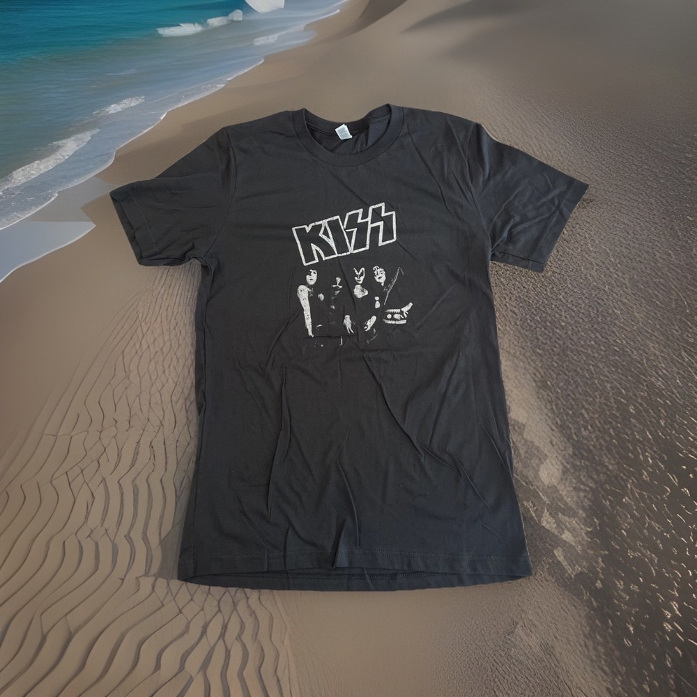 KISS Band Logo Concert Tour Shirt Adult Medium Black Paul Stanley Official New