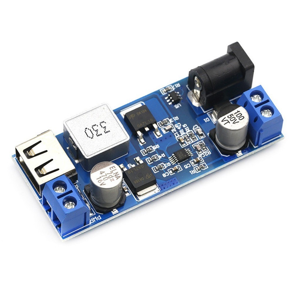 Compact and Reliable 24V 12V to 5V 5A Step Down Power Supply USB Module