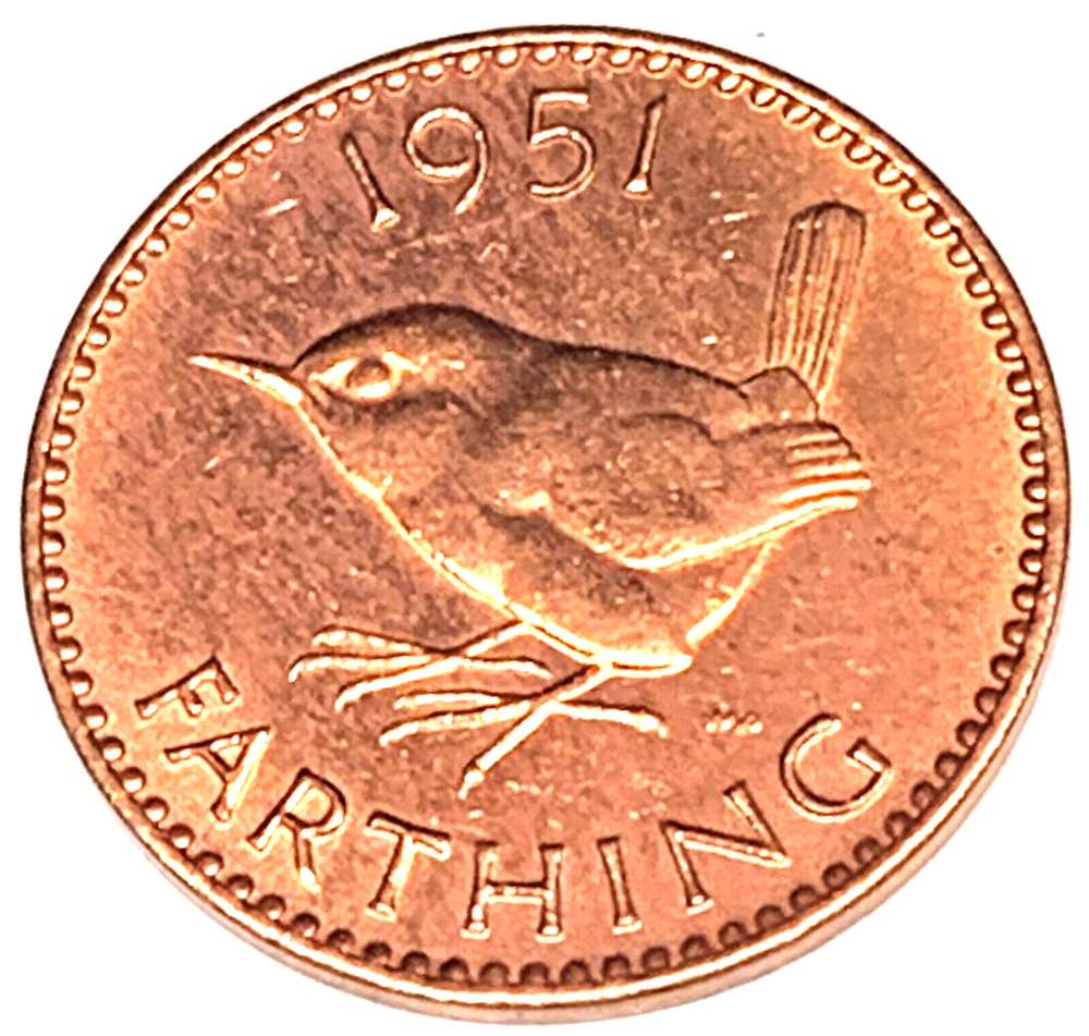# C5235 GREAT BRITAIN COIN, FARTHING 1951 Unc.