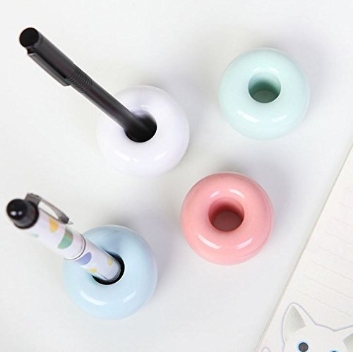 6 Pack Mini Round Ceramic Toothbrush Holder Stand Makeup Tool Holder