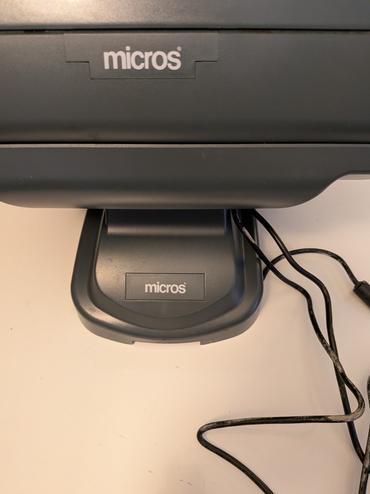 MICROS 5A POS Touchscreen Terminal, MICROS Stand, and Compatible Printer