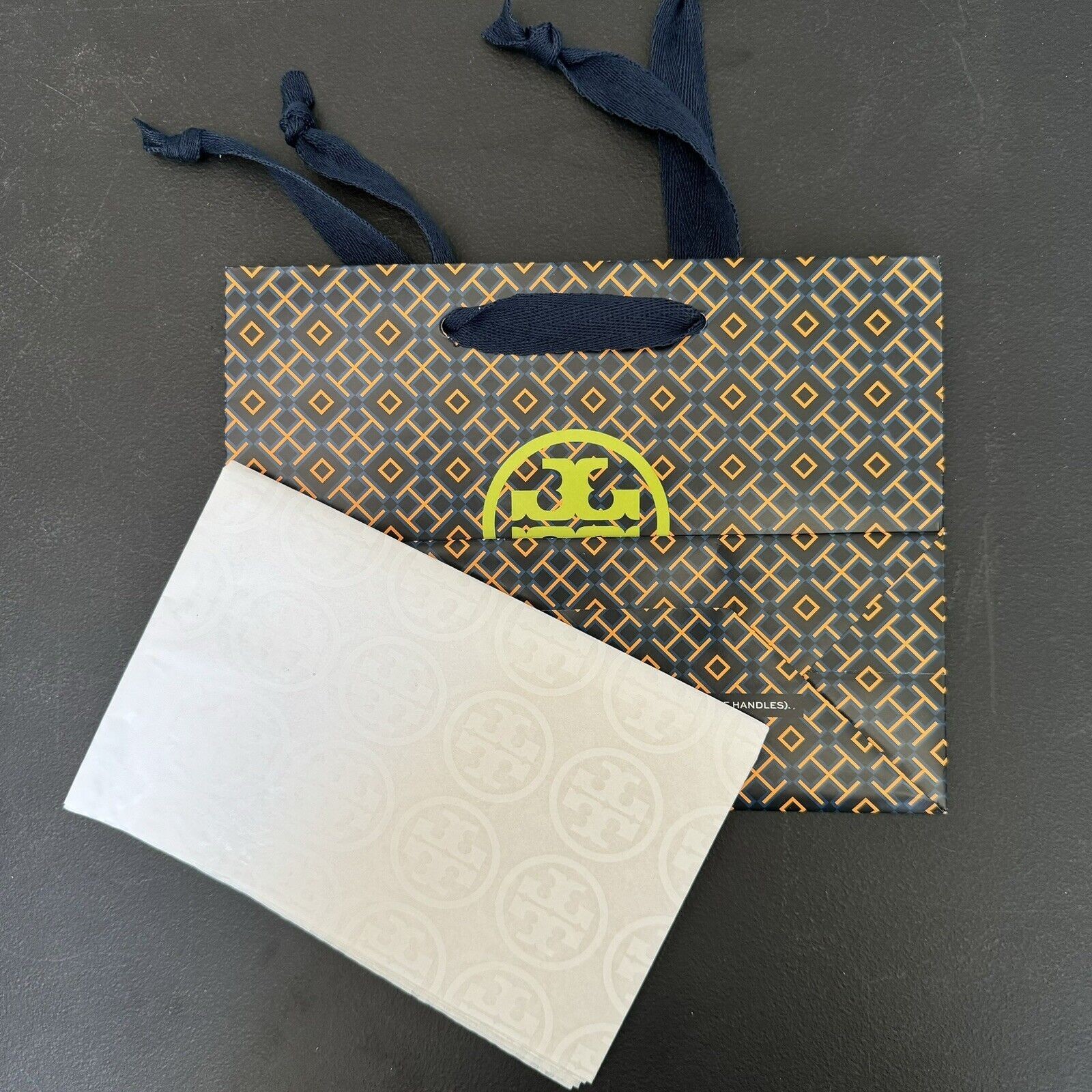 NEW Tory Burch Gift Shopping Bag & Logo Paper Tissue Small 9'' x 7'' x 3.5''