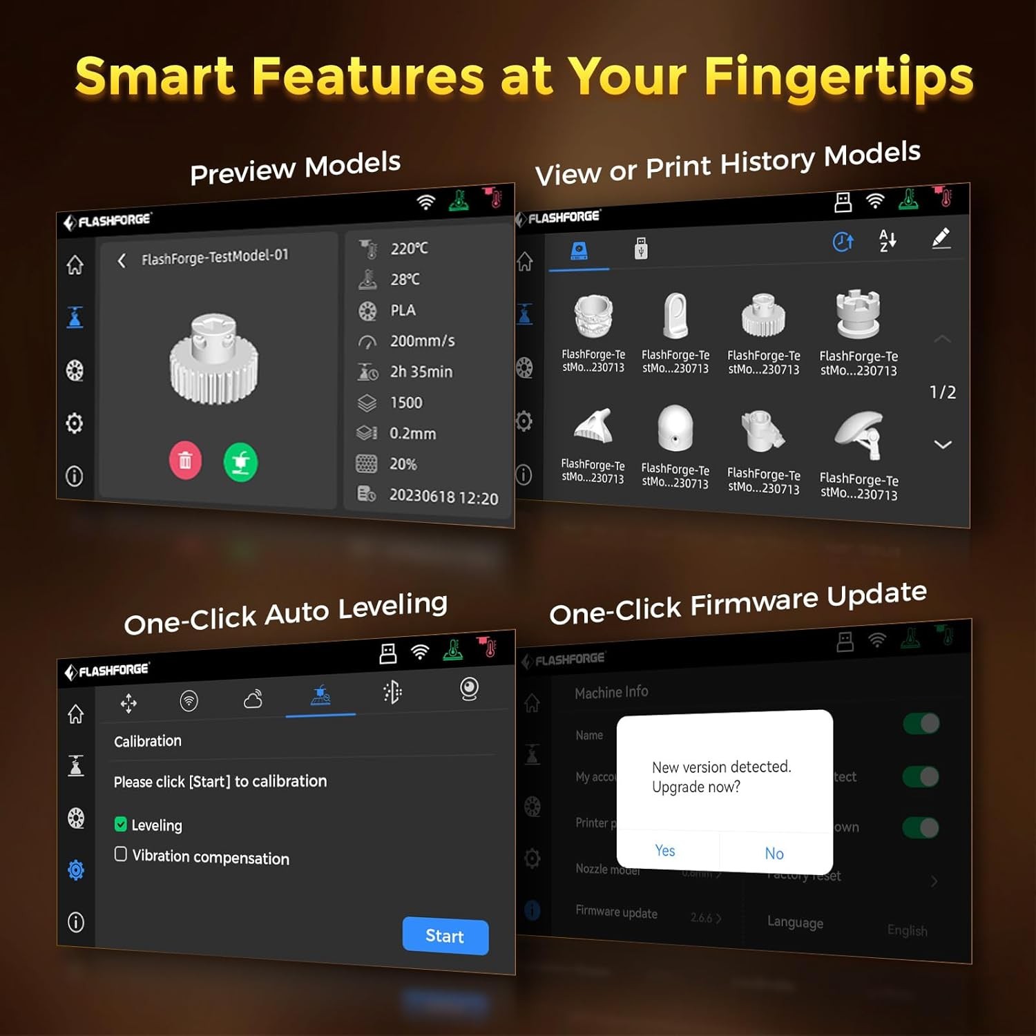 FLASHFORGE Adventurer 5M 4.3-Inch Touchscreen Assembly, Effortless Installation