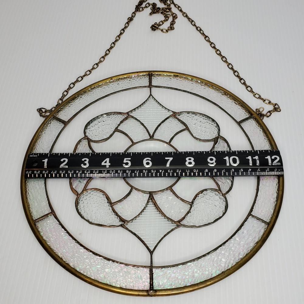 Suncatcher Window Hanging Clear Beveled Mandala Flower Medium Pane
