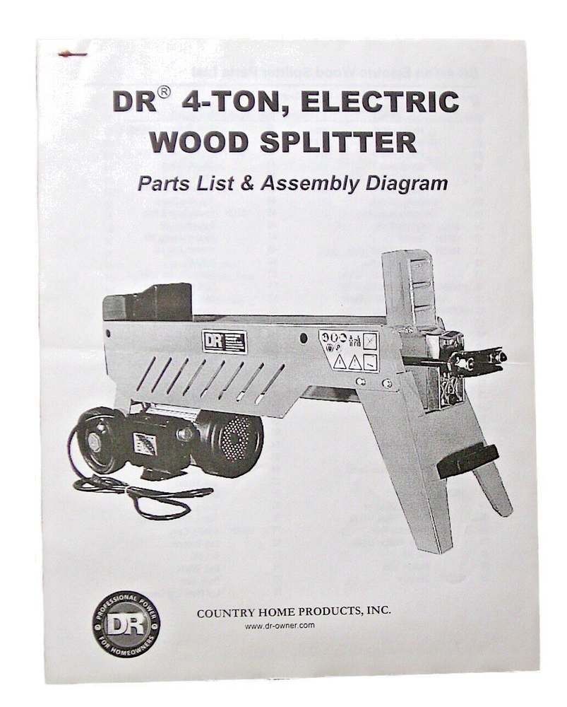 Hydraulic 4 Ton Log Splitter Manual