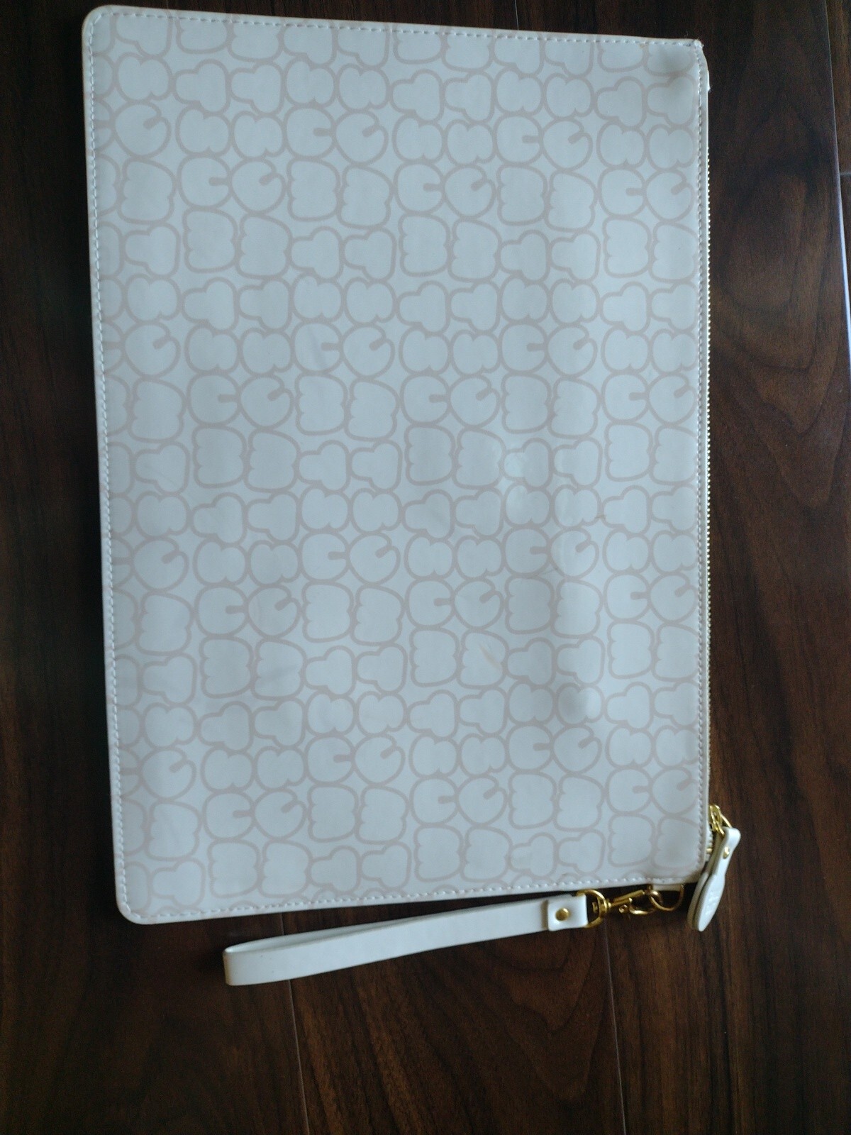 Large Disney Tsum Tsum Zip Pouch Wallet Call Out Vinyl Microfiber bag case 10x14