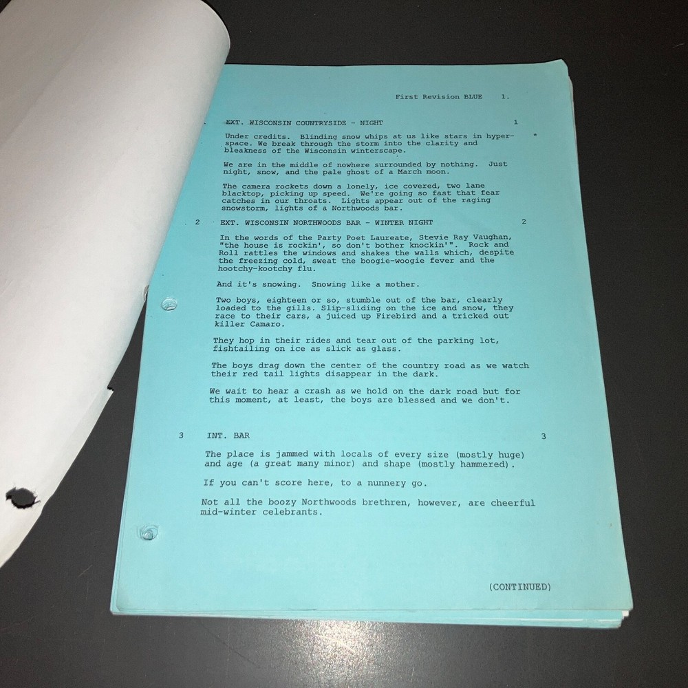 BLACK CADILLAC (12/10/01) Numbered Shooting Draft + Notes + Schedule + COA!