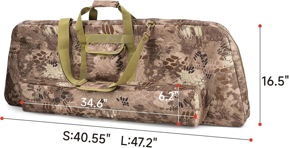 Soft Compound Bow Case with Arrow Pocket - Durable Carry Bag