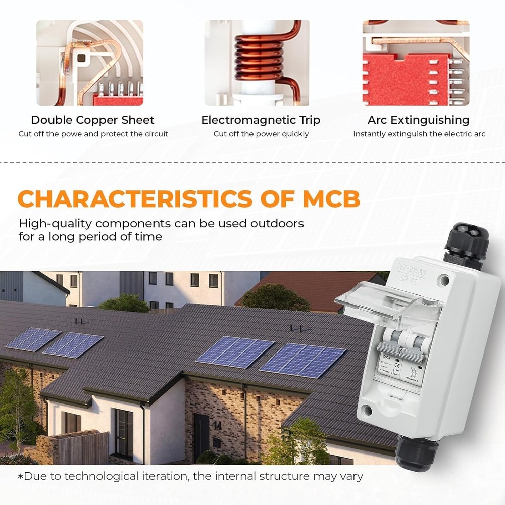 Universal 1000V 60A Solar Panel Circuit Breaker with User-Friendly Features