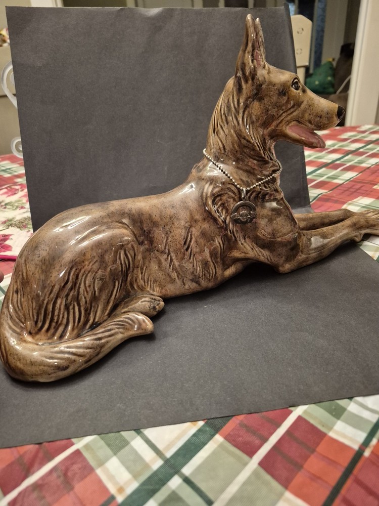 Vintage 1955 Ceramic German Shepherd!