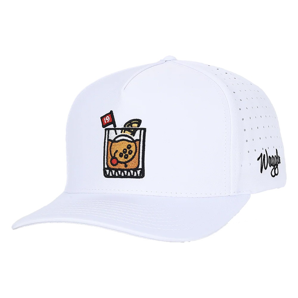 NEW Waggle 19th Hole Snapback Hat Cap - White