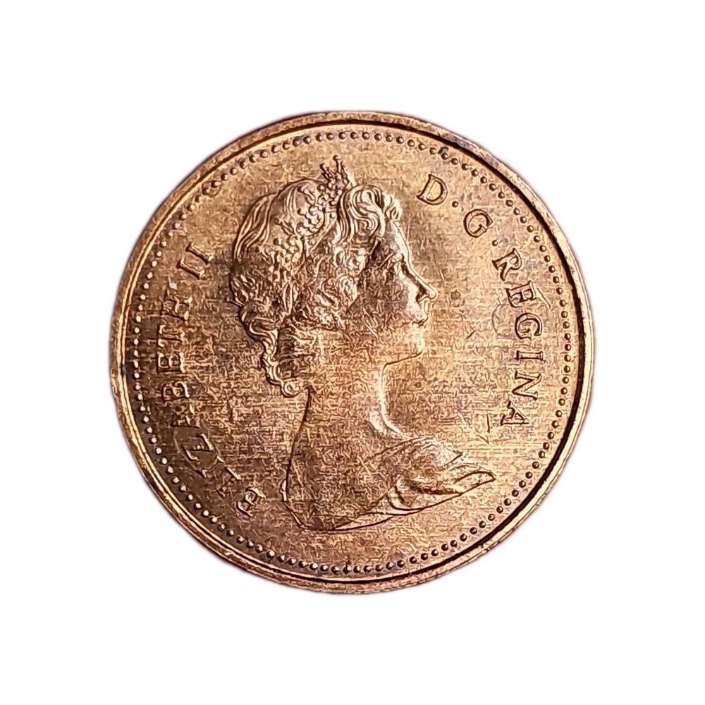 1981 Canadian  One Cent Maple Leaf Twig Penny WOODY ERROR