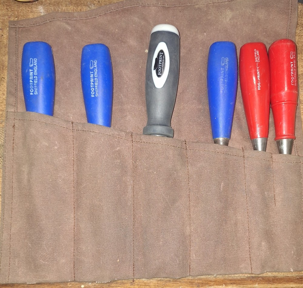 6 Pc Footprint Wood Chisel Ste