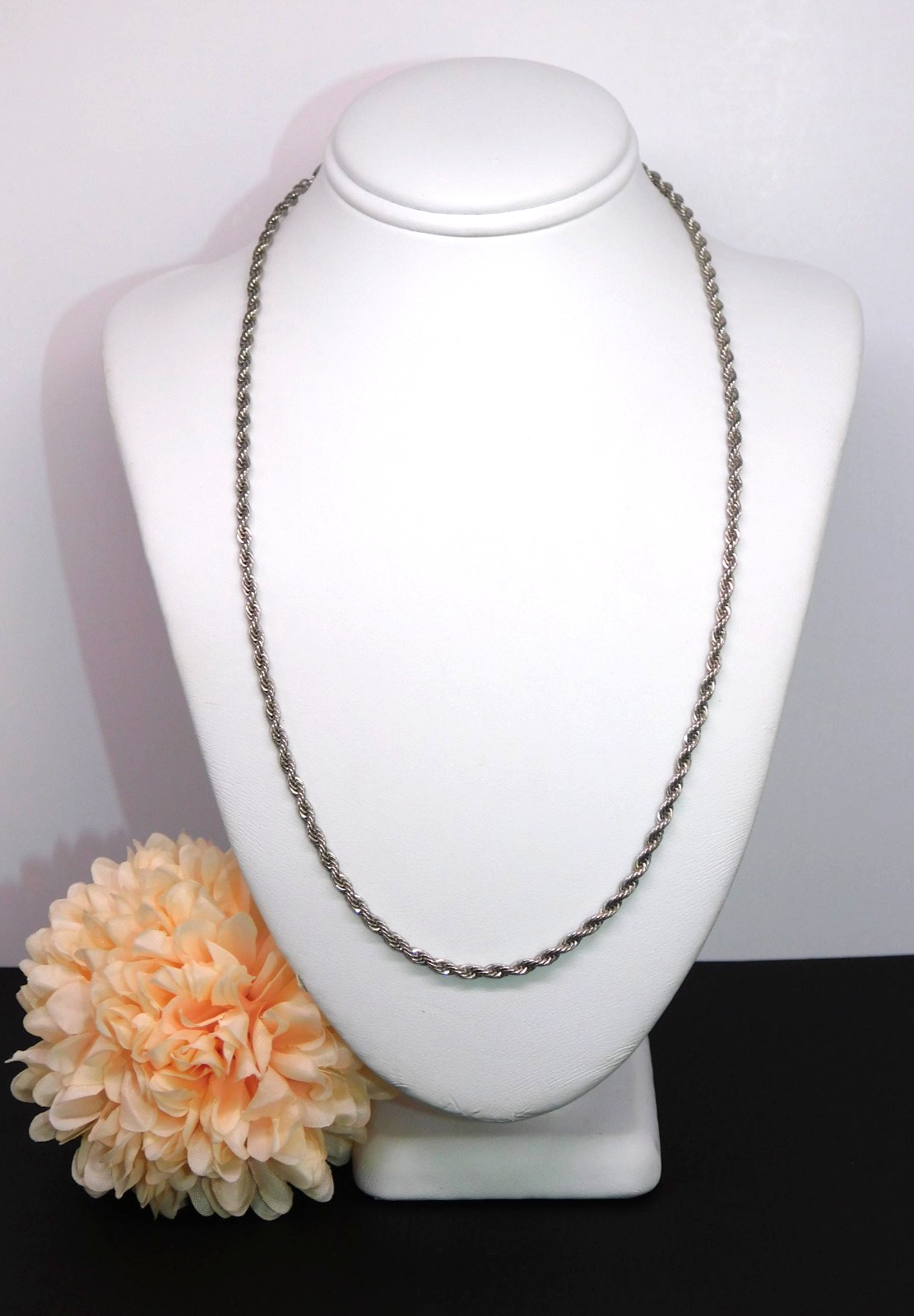 Vintage TRIFARI Silver Tone Rope Chain Choker Necklace & Bracelet Lot