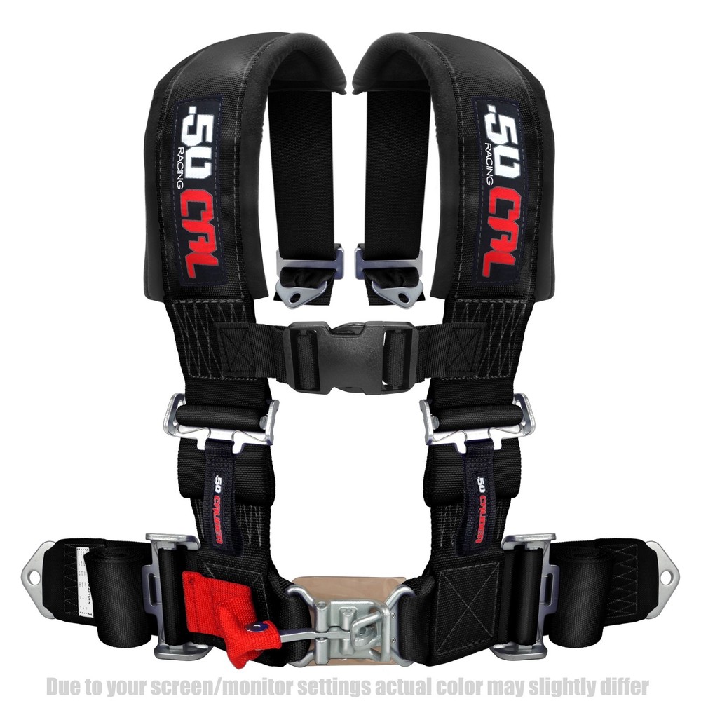50 Caliber Racing 3" 4 point harness Black