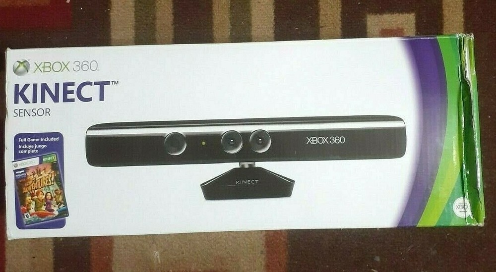 XBOX 360 Kinect Motion Sensor & Camera With Kinect Adventures + Original Box