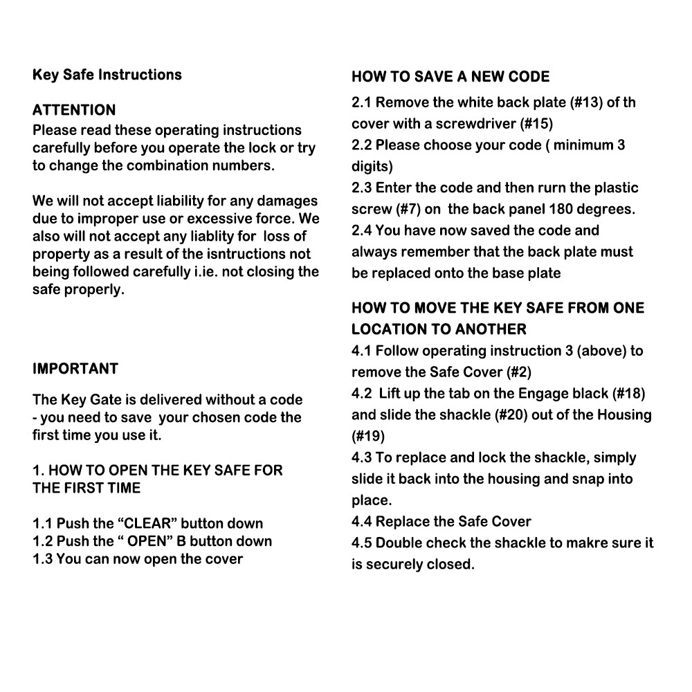 Voyager Tools Portable Push Button Combination Lock Box