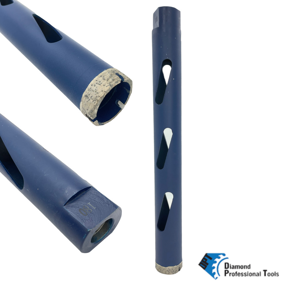 1" Dry Diamond Core Drill Bits 2 Pack Cut Concrete Asphalt Bricks Blocks Stone
