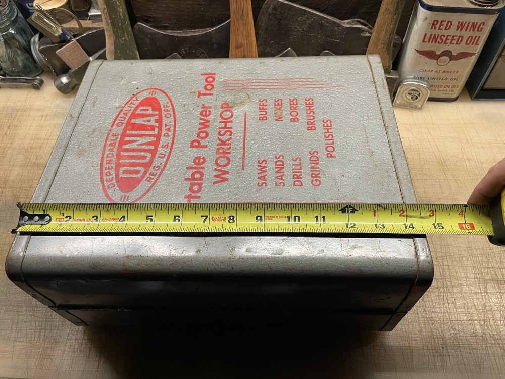 Vintage Dunlap Tool Box - Portable Power Tool Workshop Tool Box