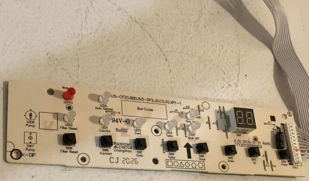 Insignia NS-DH35WH1 Dehumidifier Control Board E166702