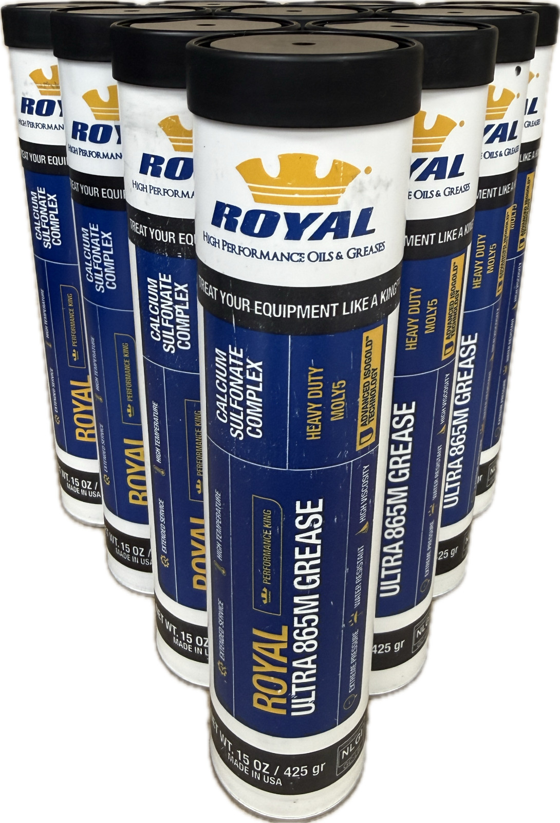 Royal Ultra 865M Grease Calcium Sulfonate 5% Moly #2 EP2 10x15oz Construction
