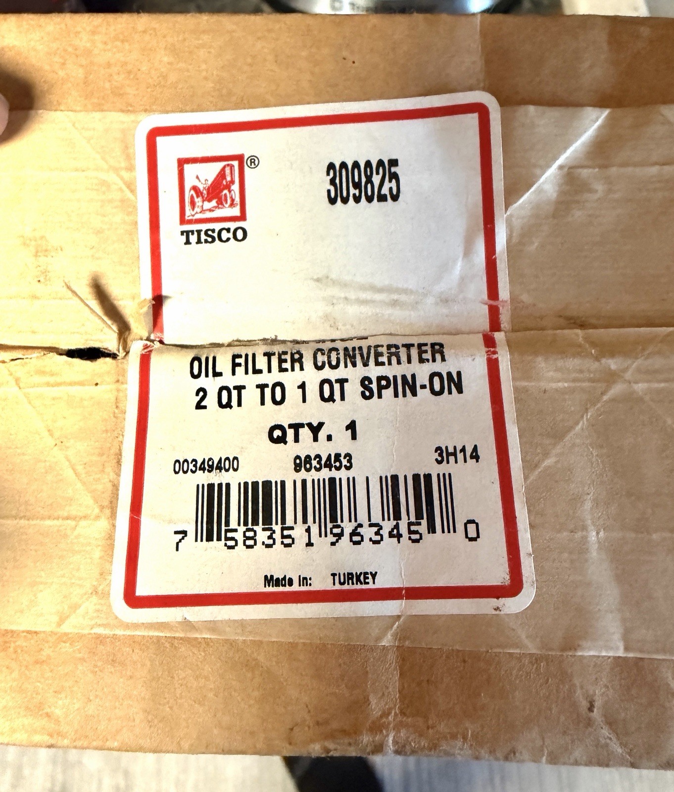 New Ford Oil Filter Flange 309825 Fits 2000-5000 Gas & Diesel Tractors NIP