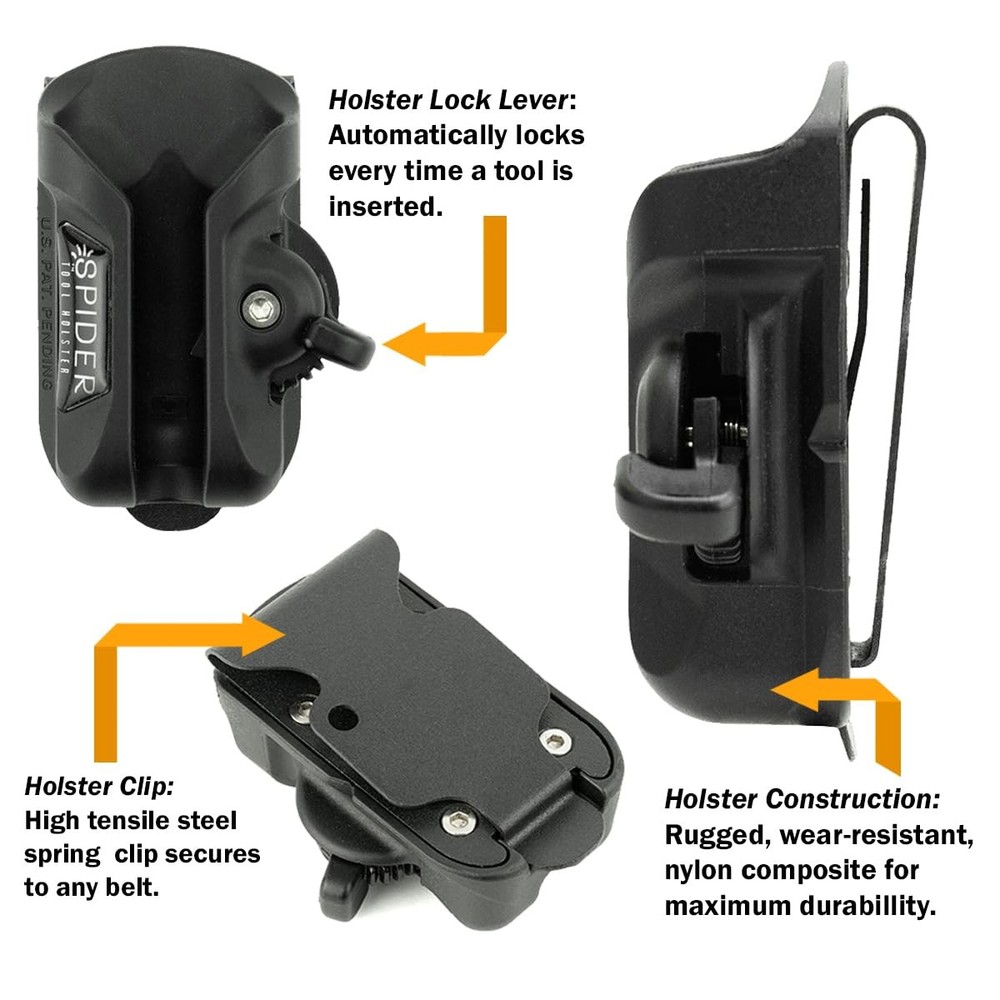 Spider Tool Holster - Self Locking, Quick Draw, Holster,