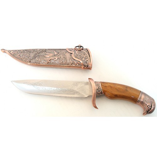 Defender 11"" Dagger with Sheath Copper Color & Eagle Design