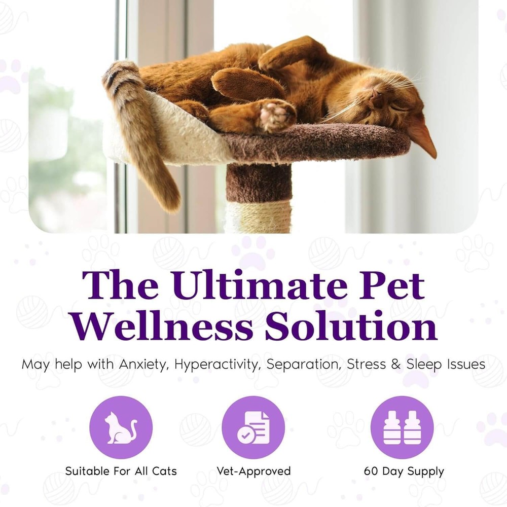 Purrfect Calm Cat Diffuser – Natural Odorless Calming Solution for Stress Relief