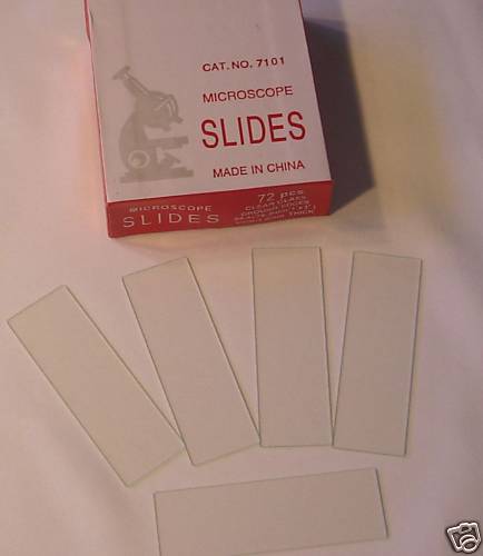 Blank Microscope Slides 10 box 720 pcs Ground Edges New