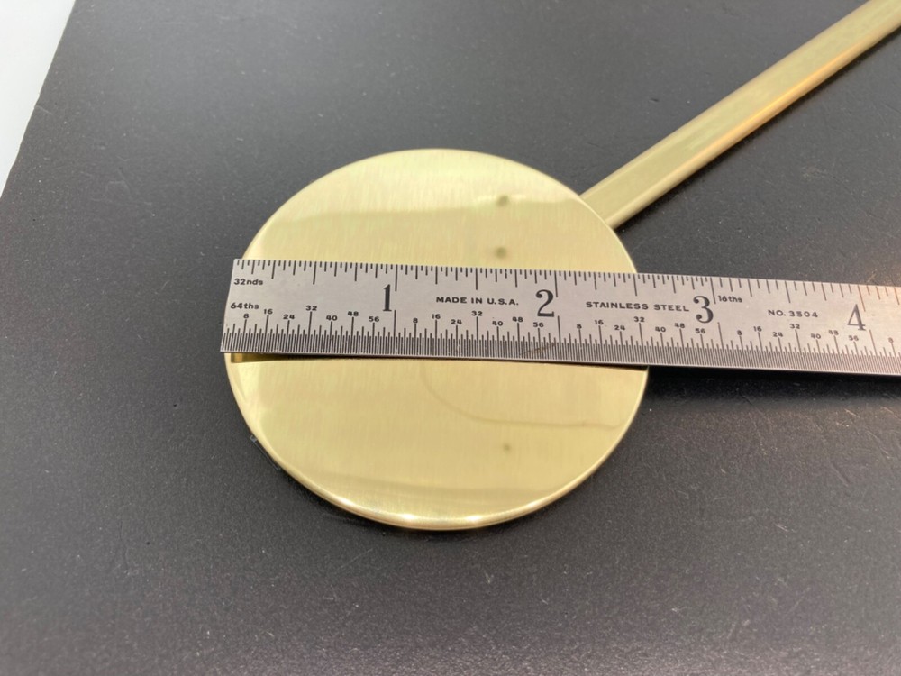 Quartz Clock 10 1/8" Pendulum 2 5/8" Diameter Bob with Single Hook