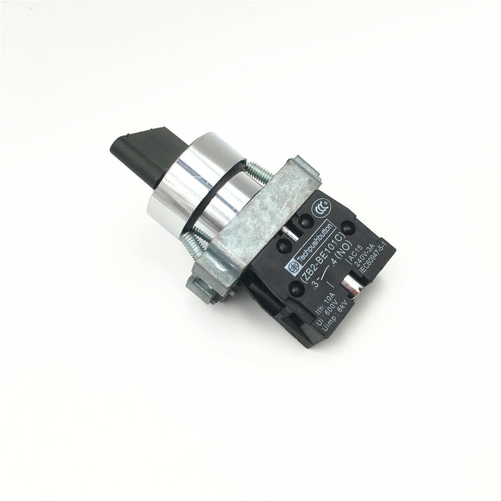 5pcs XB2 BD21 Selector Switch 2 Position 1 NO Latching Rotary Switch Maintained