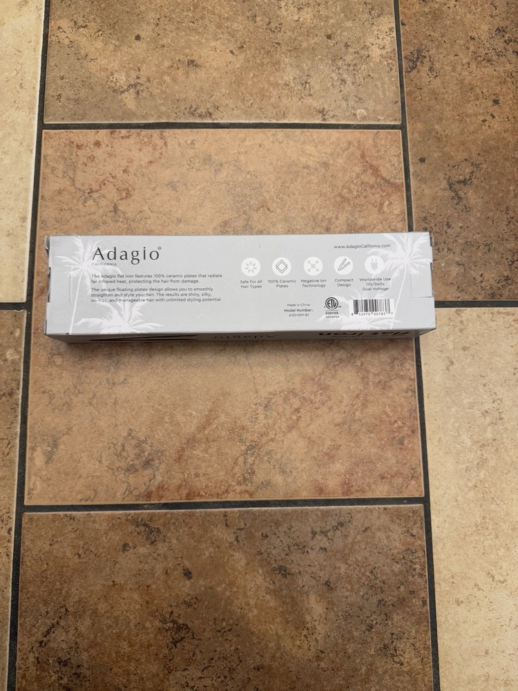 Adagio Ceramic Not So Mini Cool Tip Flat Iron