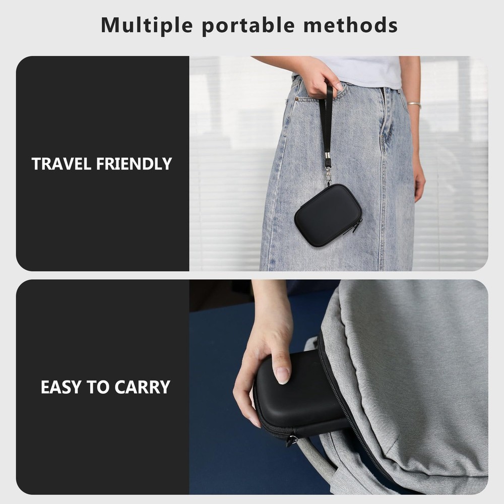 Supmay Computer Memory Card Readers Organizer Case Compatible with SD Black