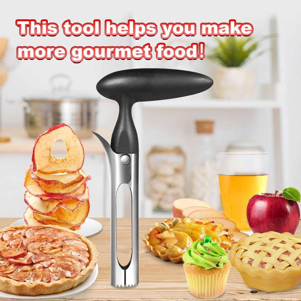 Apple Corer Tool with Sharp Serrated for Pears，Premium Apple Core Remover ，Ea...