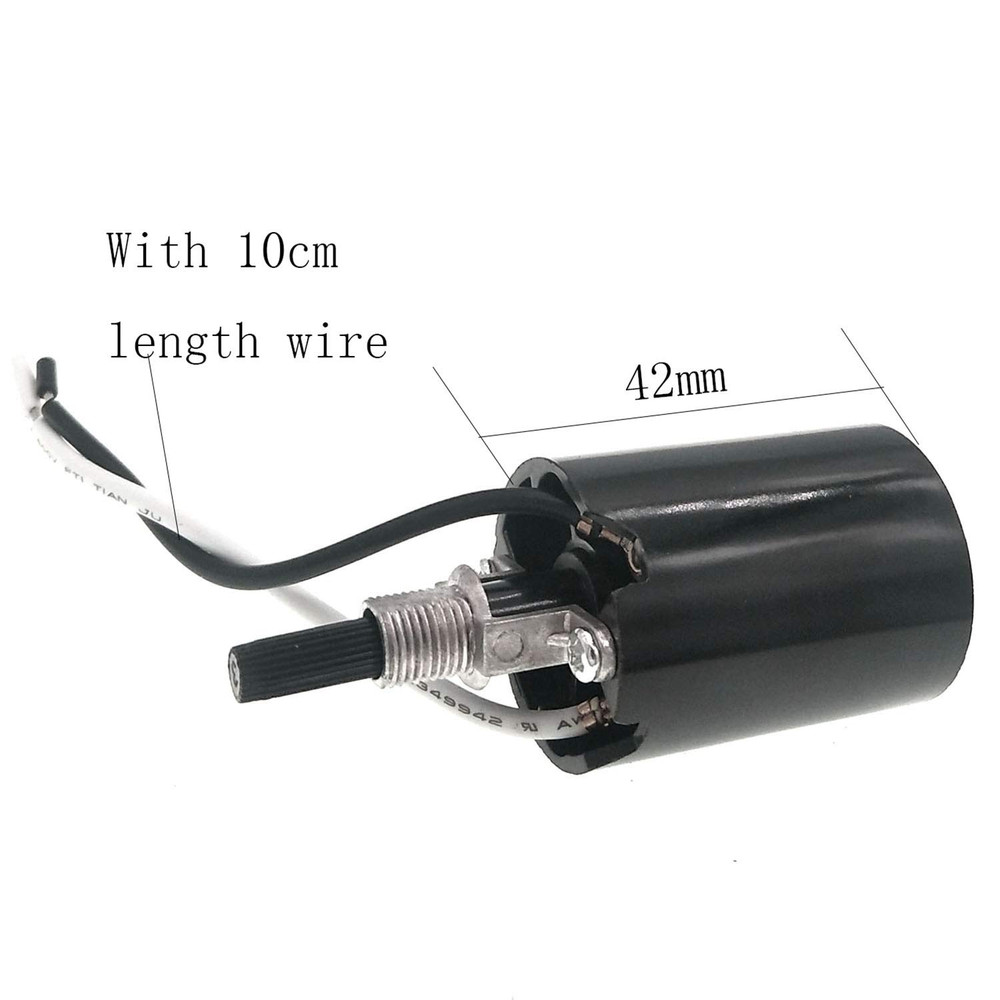 E26 Medium Base Phenolic Socket E26 Socket with Rotary Knob Switch (3-Pack) NEW