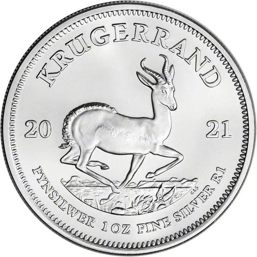 2021 South Africa 1 oz Fine Silver Krugerrand Coin BU Series