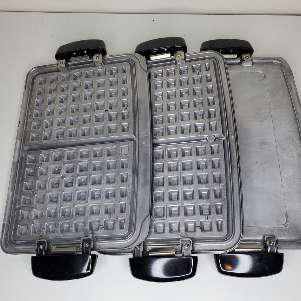 George Foreman EVOLVE Grill System Silver Ceramic Grill Plates GRP4842P WORKS