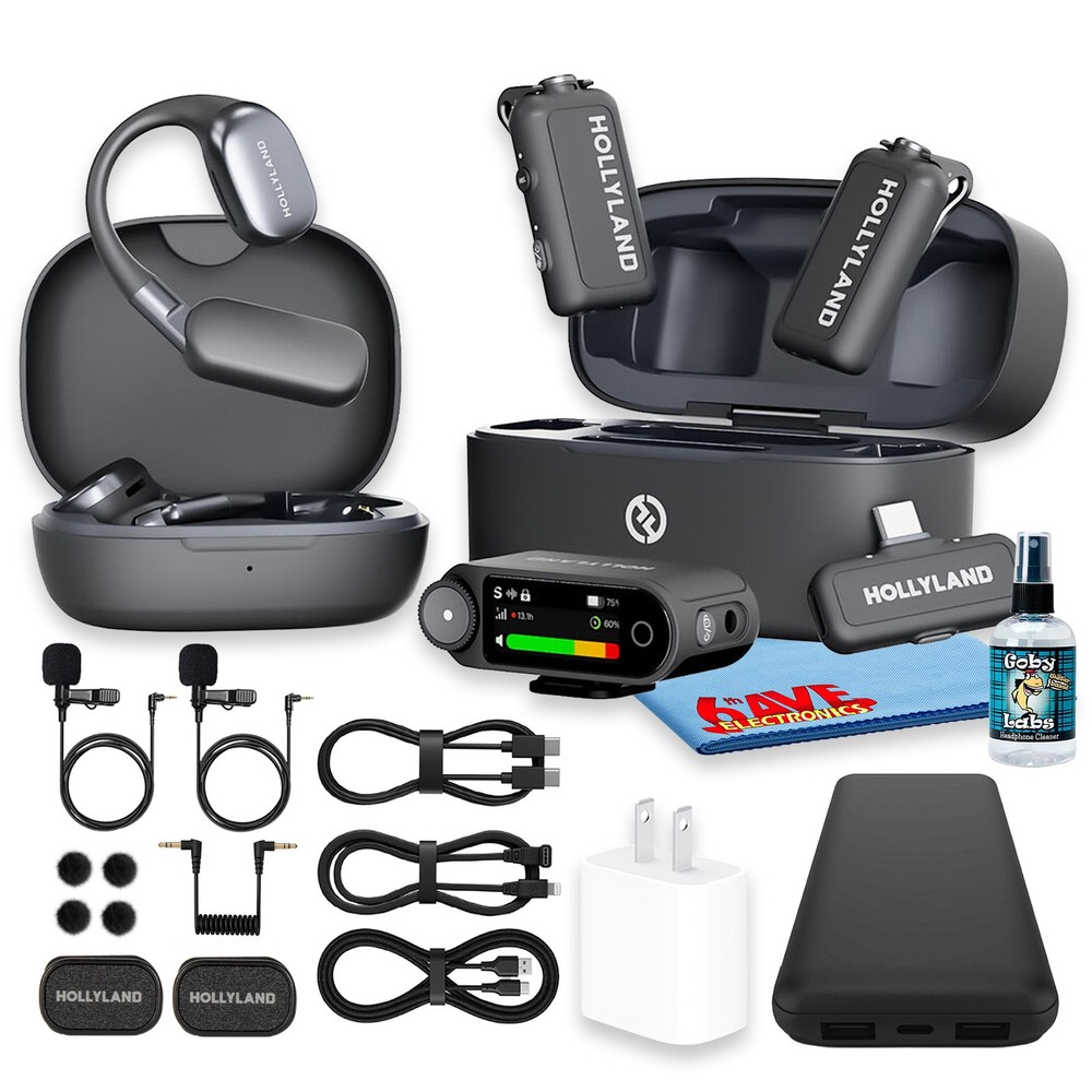 Hollyland LARK MAX 2 Ultimate Combo Dual Wireless Microphone Bundle