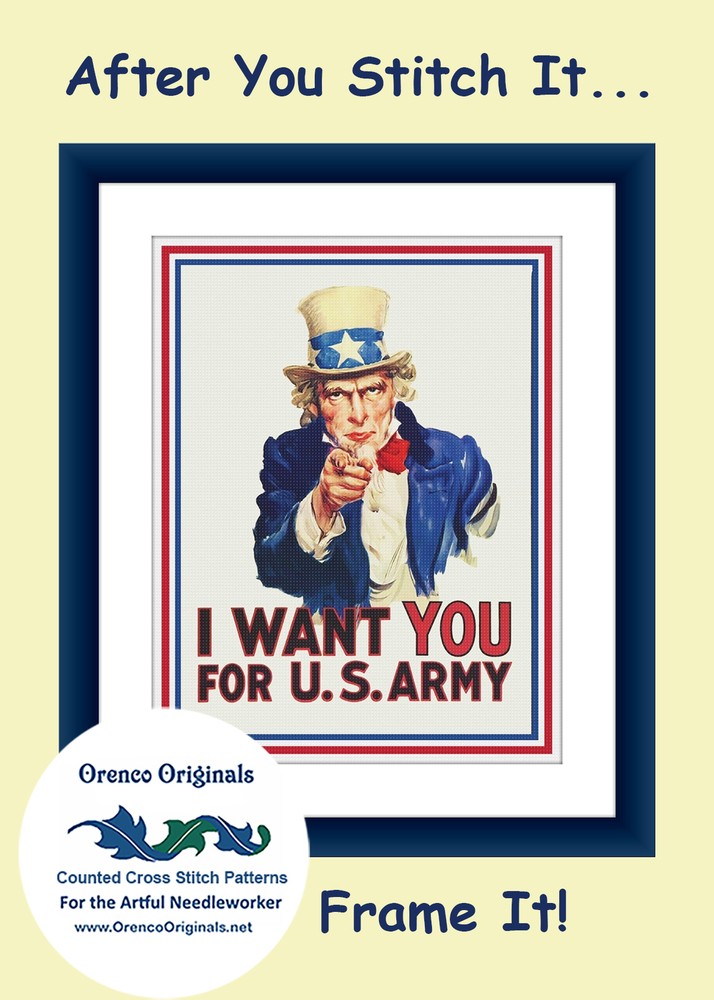 US American Navy Crest Insignia Emblem Counted Cross Stitch Chart Pattern