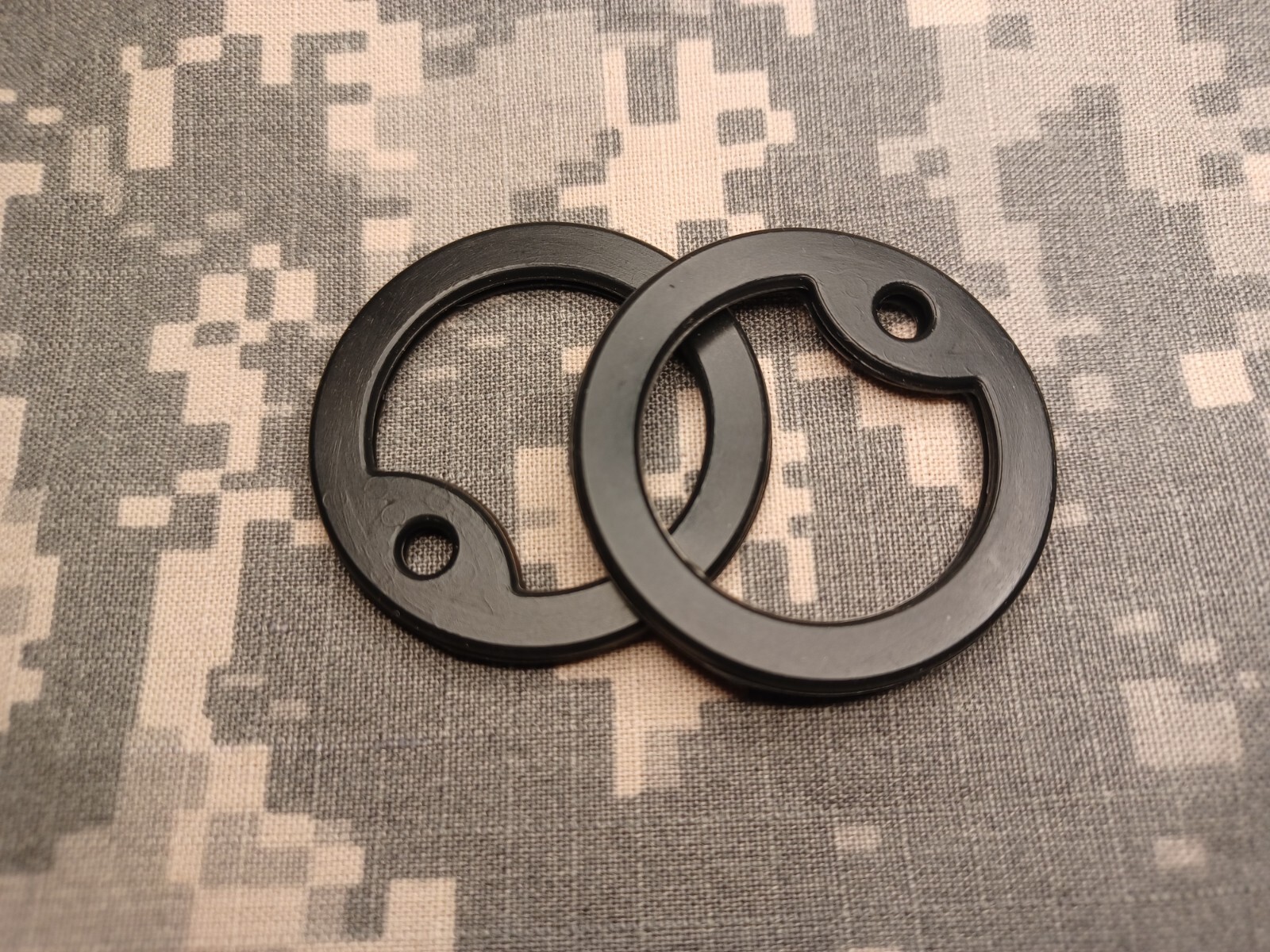 2 Black Replacement Military, Civilian & Law Enforcement Dog Tag Silencers