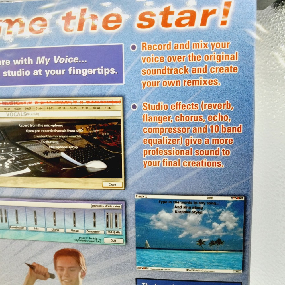 My Voice Audio CD Vocal Removal Software With Microphone Windows CD Rom IPE NEW