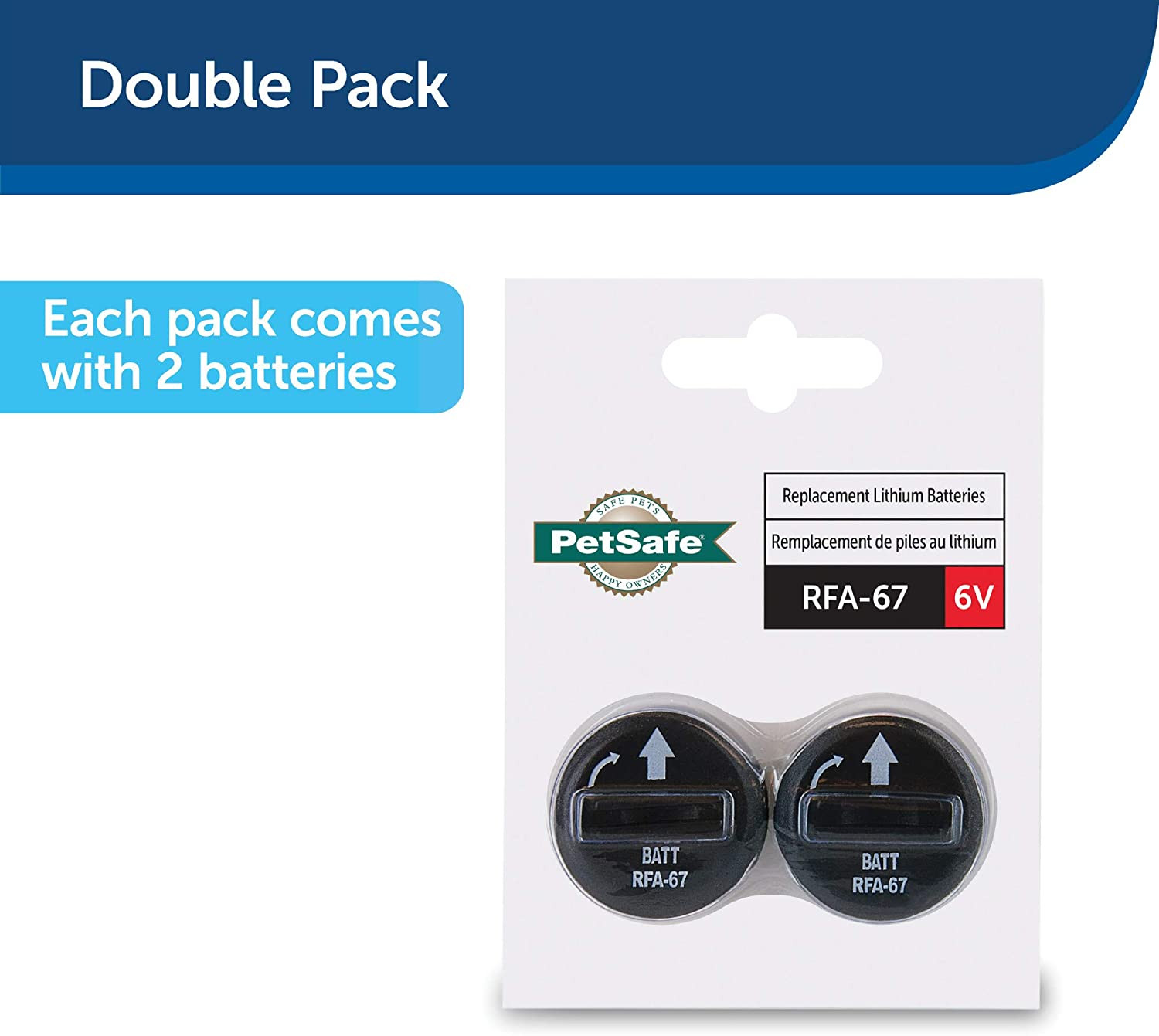 PetSafe RFA-67D-11 Batteries 6V for Dog Fence Collar Receiver PIF-275 - 2 Pack