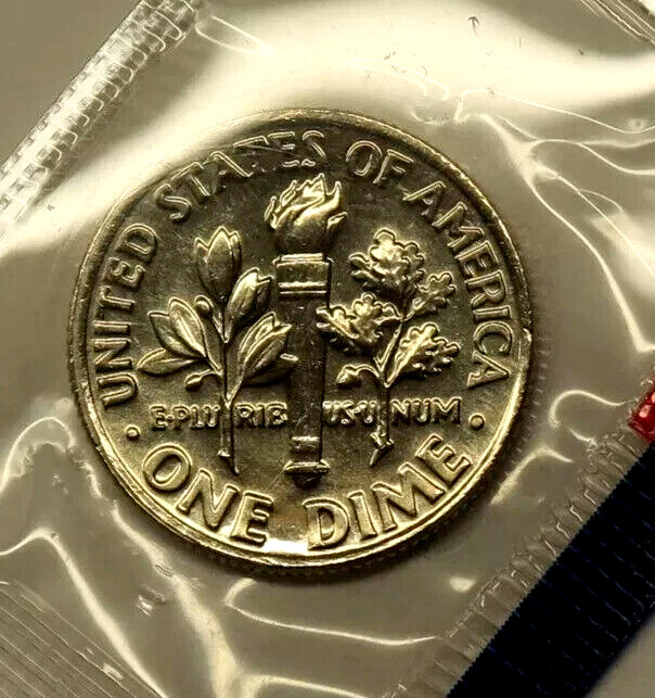 1990 P Uncirculated Roosevelt Dime in Mint Cello